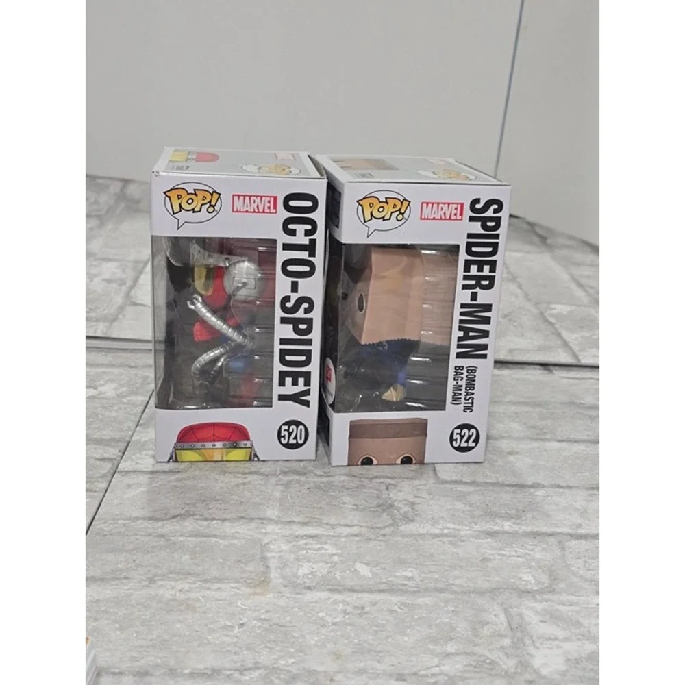 Lot of 2 New‎ Funko Pop Octo-Spidey 520 & Bag Man Spiderman